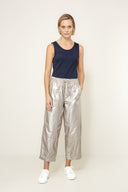 Hose in Matallic-Optik | Silver