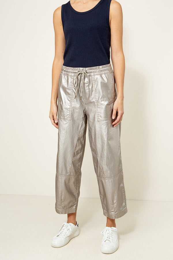 Hose in Matallic-Optik | Silver