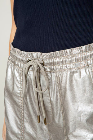 Hose in Matallic-Optik | Silver