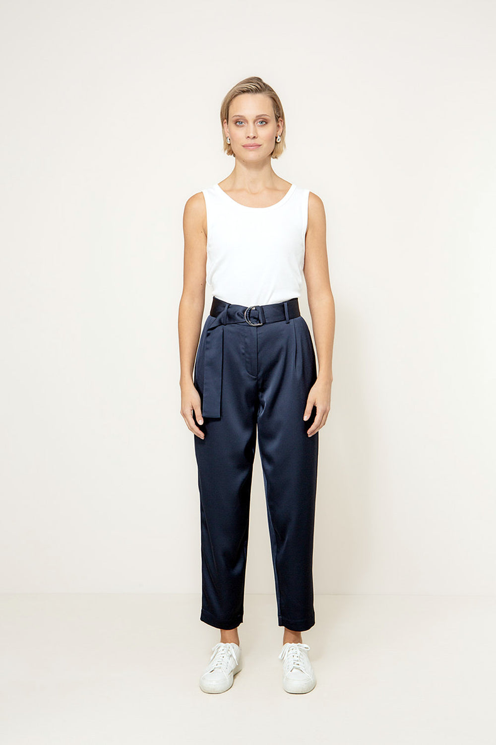 Hose in Satin | Navy
