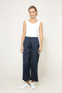 Hose in Satin | Navy