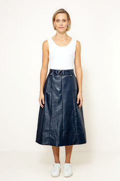 Rock in veganem Leder | Navy