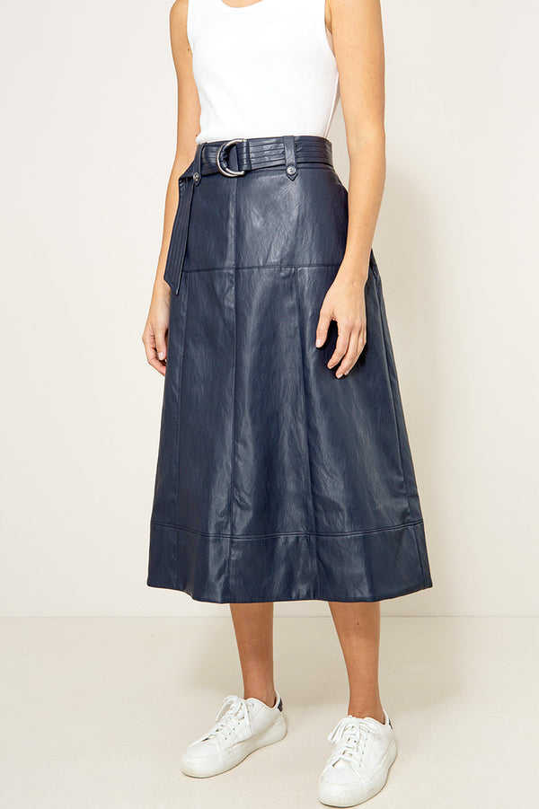 Rock in veganem Leder | Navy