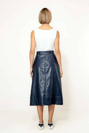 Rock in veganem Leder | Navy