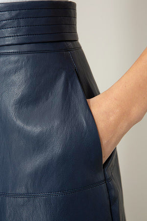 Rock in veganem Leder | Navy