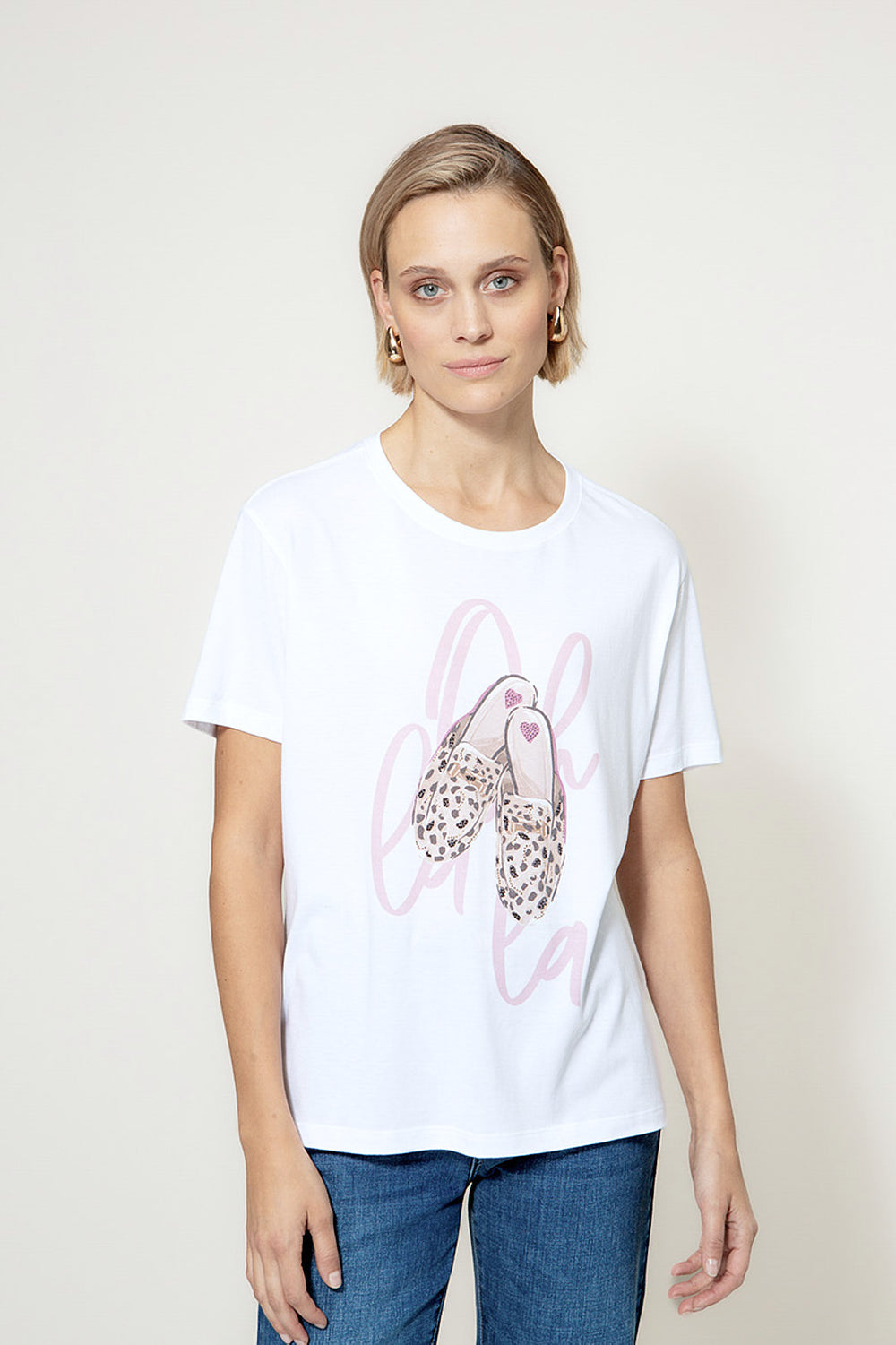 T-shirt with placement print | Oh la la Shoes
