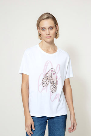 T-Shirt mit Placement Print | Oh la la Shoes