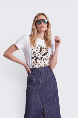 T-Shirt mit Placement Print