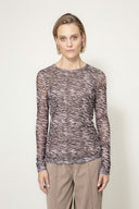 Meshshirt mit Print | Taupe Tide Small