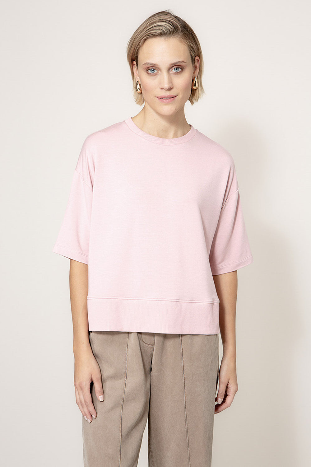 Sweatshirt in light Sweat | Mauve