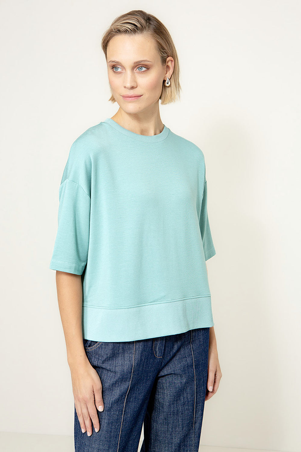 Sweatshirt in light Sweat | light Teal