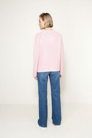 Strickpullover mit Wolle | Mauve