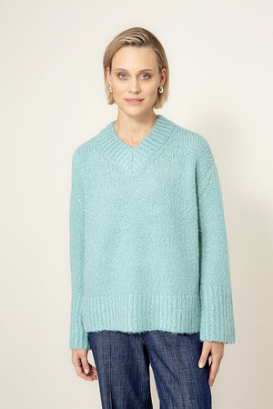 Strickpullover mit Wolle | light Teal