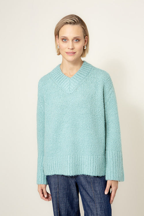 Strickpullover mit Wolle | light Teal