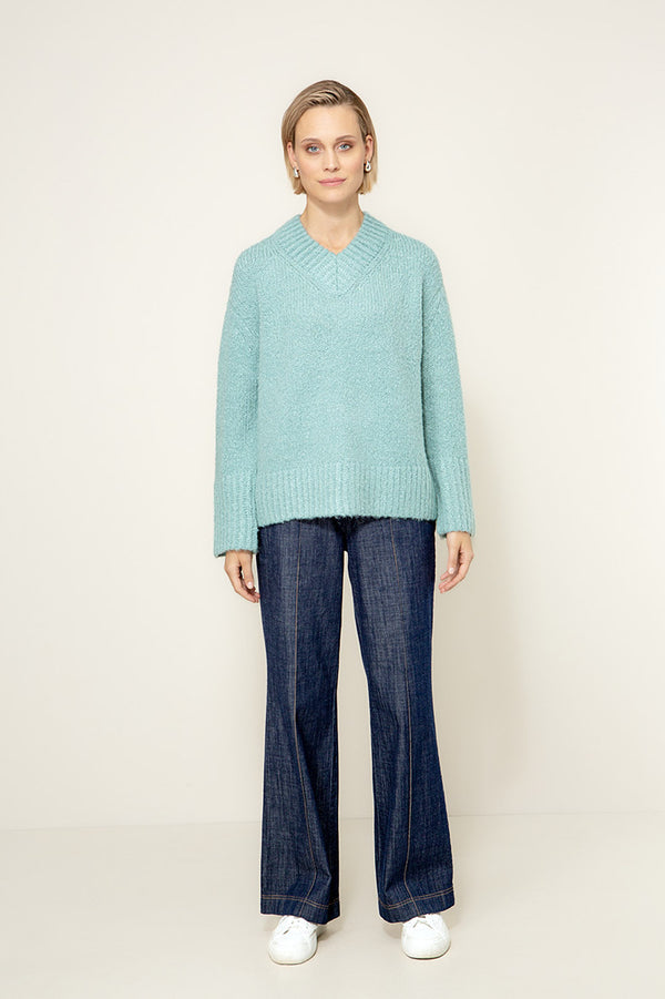 Strickpullover mit Wolle | light Teal