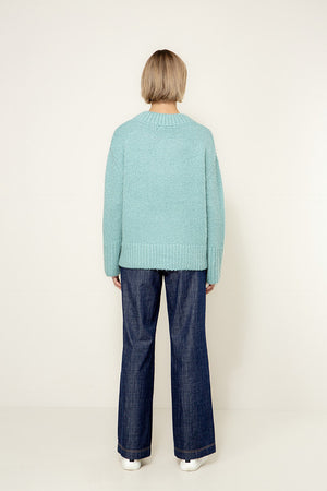 Strickpullover mit Wolle | light Teal