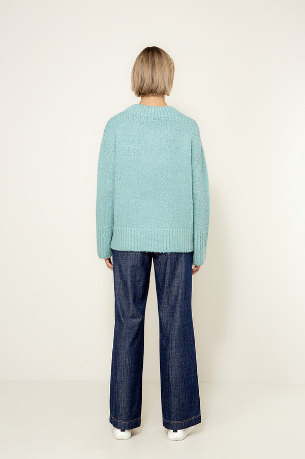Strickpullover mit Wolle | light Teal