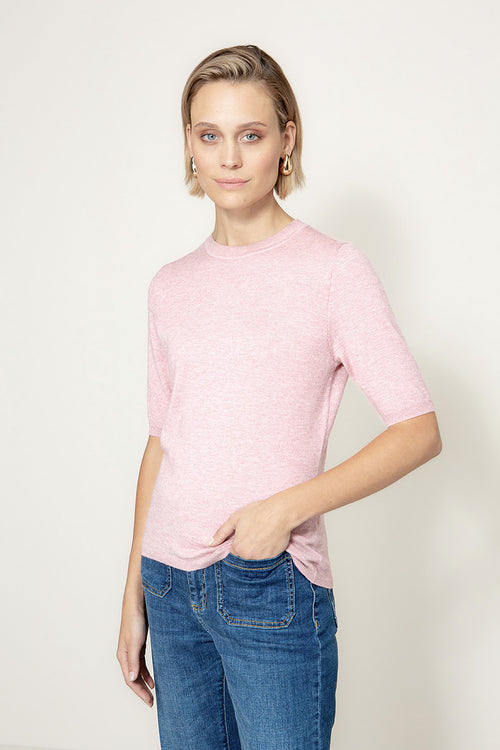 Strickshirt mit Wolle | Mauve