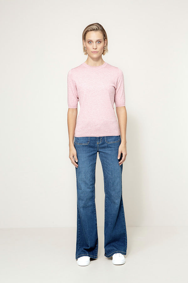 Strickshirt mit Wolle | Mauve