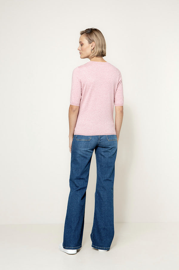 Strickshirt mit Wolle | Mauve