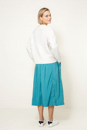 Strickpullover mit Smiley | Offwhite