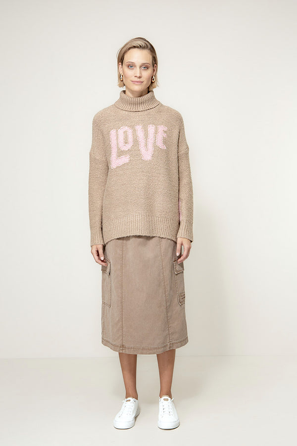 Strickpullover Love | Taupe
