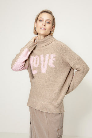 Strickpullover Love | Taupe