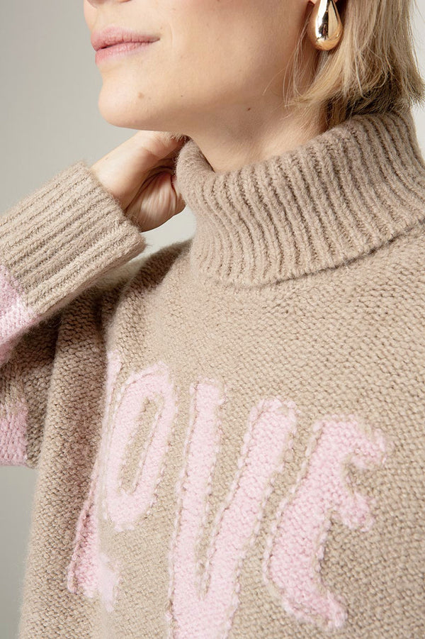Strickpullover Love | Taupe