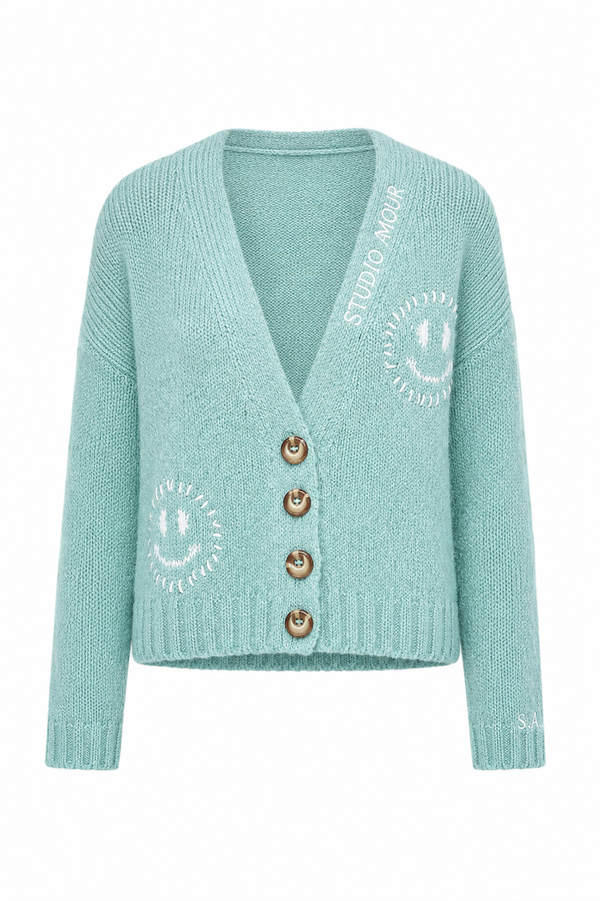 Strickjacke Smiley