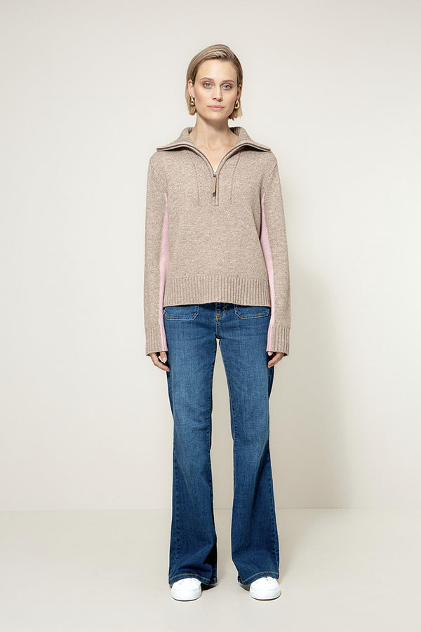 Stricktroyer mit Merino-Wolle | Taupe