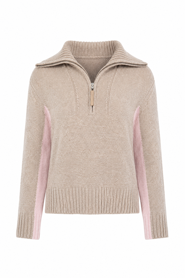 Knitted sweater with merino wool