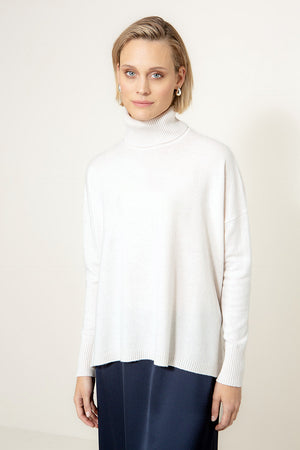 Strickpullover mit Merino-Wolle | Offwhite