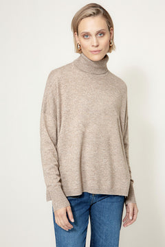 Strickpullover mit Merino-Wolle | Taupe