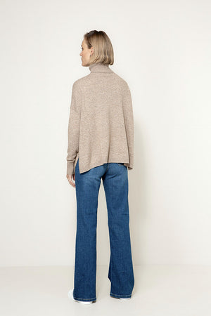 Strickpullover mit Merino-Wolle | Taupe