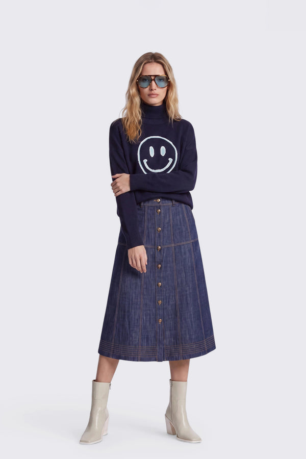 Strickpullover Smiley mit Merino-Wolle