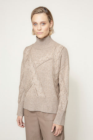knit sweater | Taupe