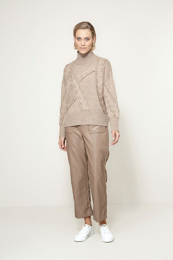 knit sweater | Taupe
