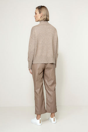 knit sweater | Taupe