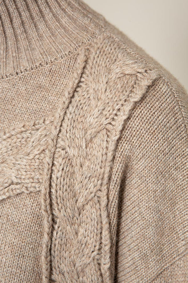 knit sweater | Taupe