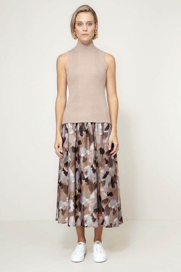 Strickshirt in Vicose-Mix | Taupe