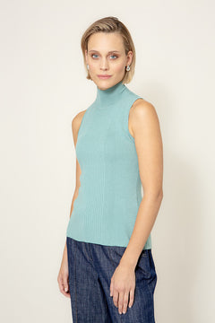 Strickshirt in Vicose-Mix | light Teal