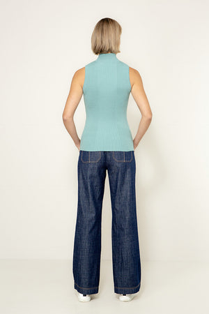 Strickshirt in Vicose-Mix | light Teal
