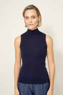 Strickshirt in Vicose-Mix | Navy