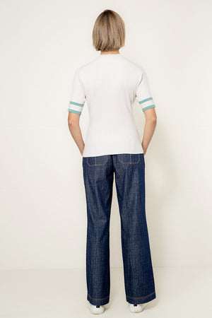 Strickshirt im Viscose Mix | Offwhite