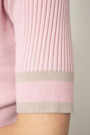 Knitted shirt in viscose blend | Mauve