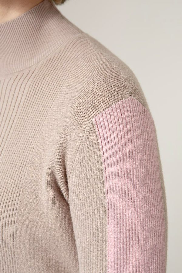 Strickshirt im Viscose-Mix | Taupe