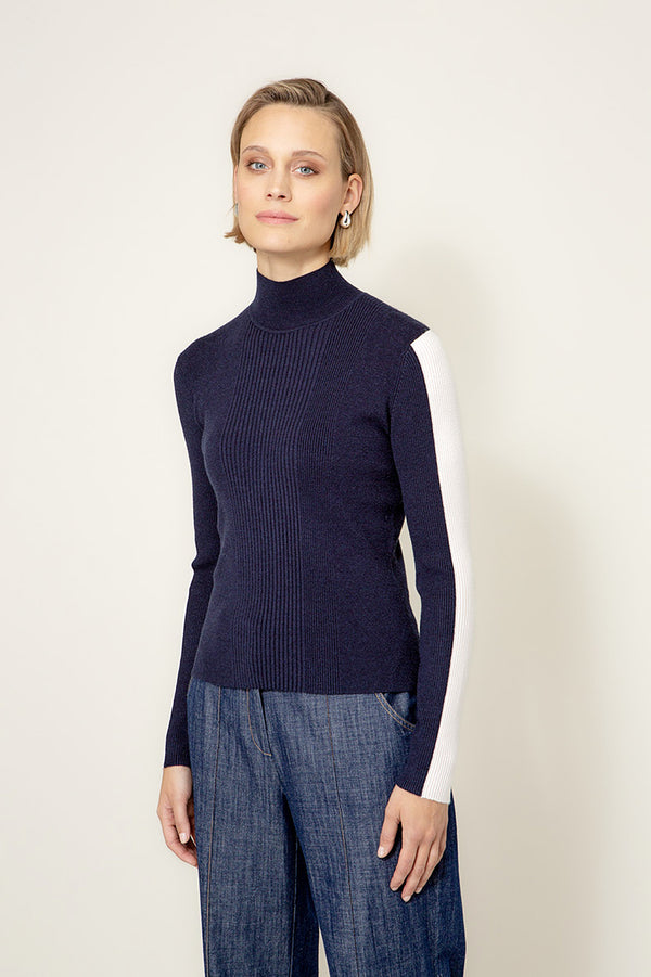 Strickshirt im Viscose-Mix