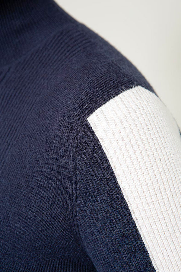 Strickshirt im Viscose-Mix | Navy