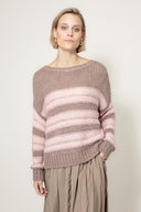 Strickpullover mit Alpaka | Taupe