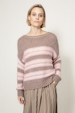 Strickpullover mit Alpaka | Taupe